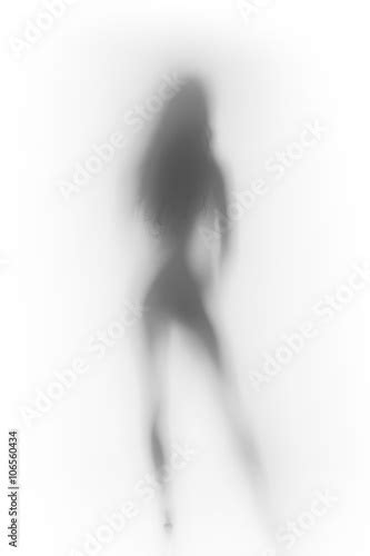 Sexy Slim Long Hair Nude Woman Silhouette Stock Photo Adobe Stock