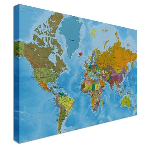 20 Best World Map Wall Art Canvas