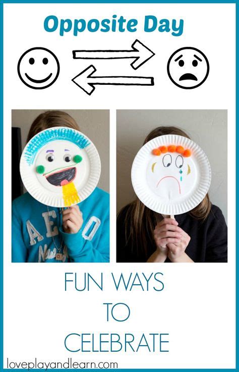 Opposite Day Craft Activity Teach Opposites With This Paper Plate