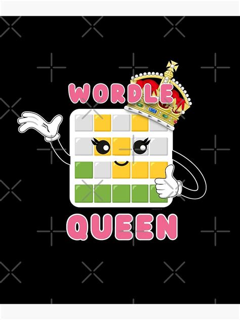 "Wordle Queen  Daily Word Game  Wordle Kawaii" Metal Print by