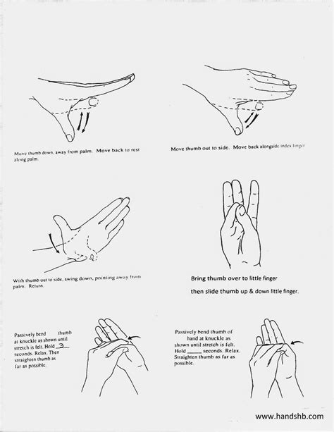 hb hands thumb range of motion exercises