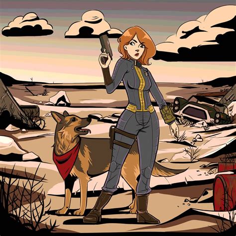 Fallout 4 Sole Survivor And Dogmeat By Hatepotate On Deviantart