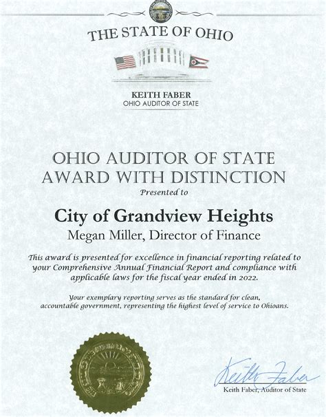 Finance City Of Grandview Heights Oh Official Website