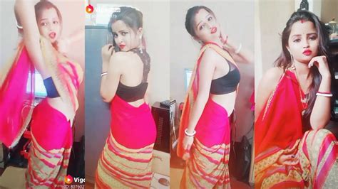 Hot Sexy Aunty Dance In Red Saree Youtube