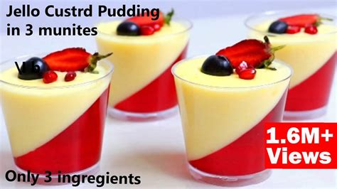 Jello Custard Pudding With Only 3 Ingredients In Lock Down Without Oven