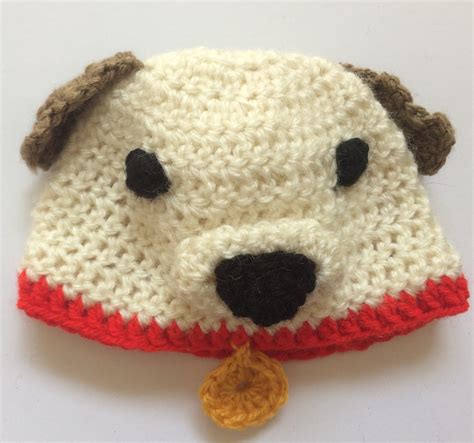 Cherry And Crochet Designs Free Crochet Dog Baby Beanie Pattern