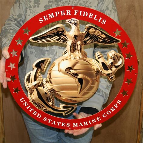 Marine Corps Usmc Ega Logo Aluminum Sign 3 Sizes To Choose From Home