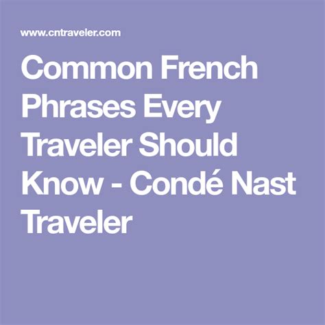 Common French Phrases Every Traveler Should Know | Common french ...