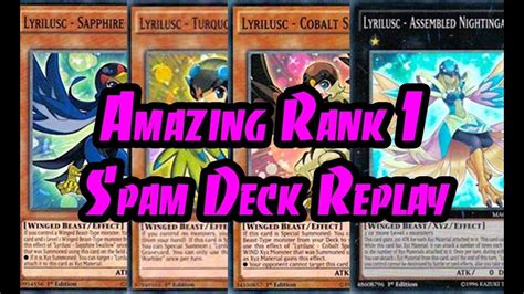 YuGiOh REUPLOAD Lyrilusc Rank 1 Spam Deck Replay YGO PRO PRE LINK