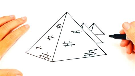 How To Draw A Pyramid Pyramid Easy Draw Tutorial