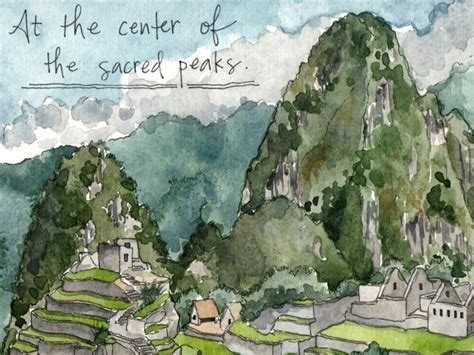 Based on a drawing made by john white in the 1580s, shows careful management and use of. Candace Rose Rardon Machu Picchu sketches for National ...