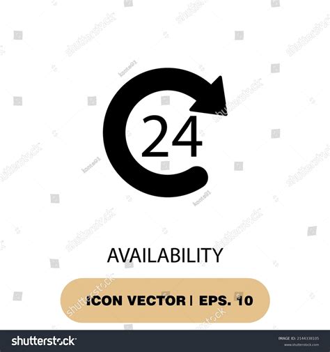 Availability Icons Symbol Vector Elements Infographic Stock Vector