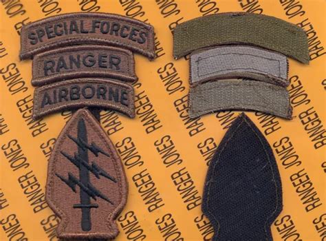 Special Forces Airborne Sfga Sf Ranger Top Od Green And Black Patch Me