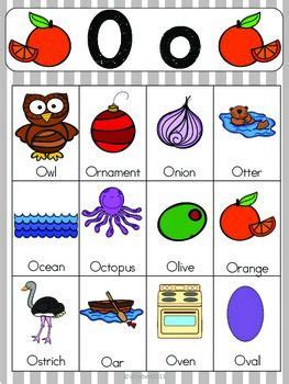 Letter O Vocabulary Cards  Vocabulary cards, Kindergarten learning