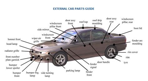 Car Exterior Diagram Parts Labeled