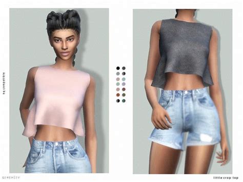 Little Crop Top The Sims 4 Catalog Sims 4 Clothing Sims Sims 4