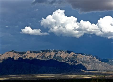 Clouds Over The Sandia Mountains Near Albuquerque Natural Landmarks