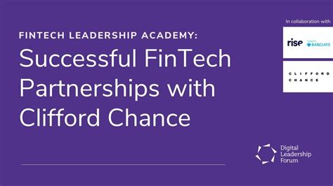 Successful Fintech Partnerships With Clifford Chance Youtube