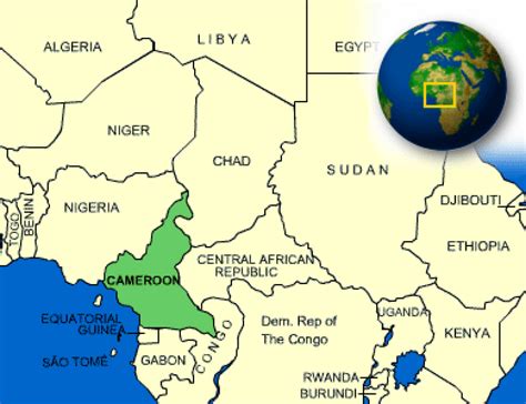 Where Is Cameroon Located On The Map Of Africa Map Of World