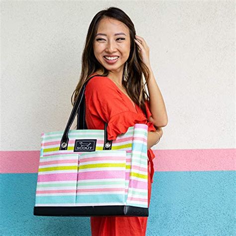 Scout Uptown Girl Tote Bag Lightweight Utility Tote Bag With 4 Exterior Pockets In Lake Lively