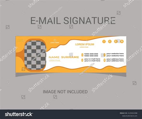 Email Signature Templatemodern Vector Design Stock Vector Royalty Free