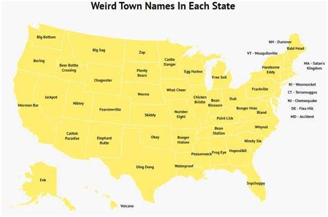 This Map Highlights Some Pretty Weird Town Names Across Each State