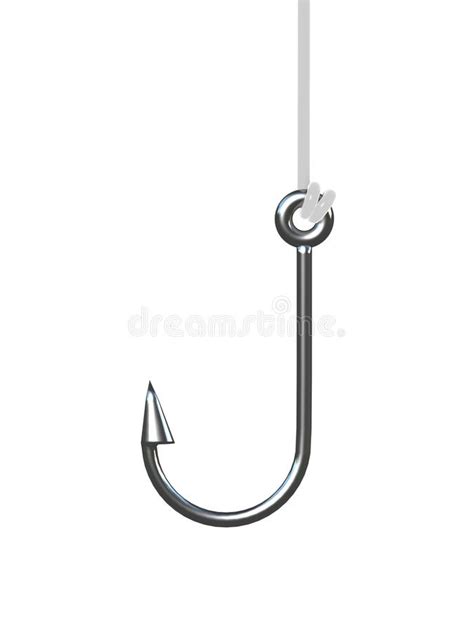 3d Fishing Hook On Line Stock Illustration Illustration Of Isolated