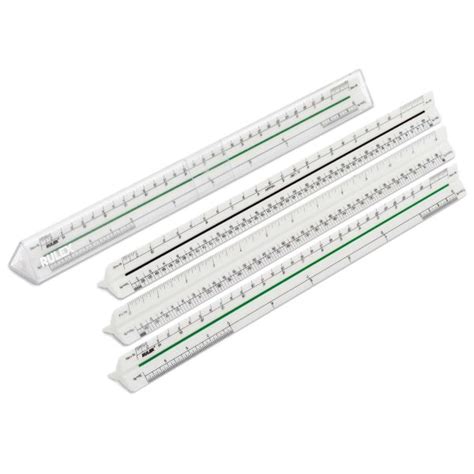 Triangular Scale Rulers 100mm 150mm 300mm Metal And Plastic