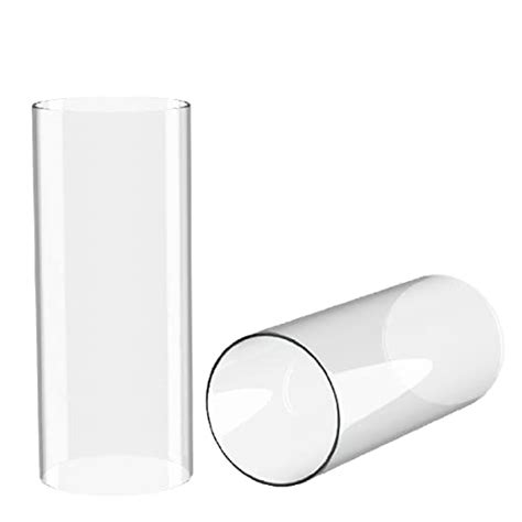 Sunwo Borosilicate Glass Clear Candle Holder Glass Chimney For Candle Open Ended Glass