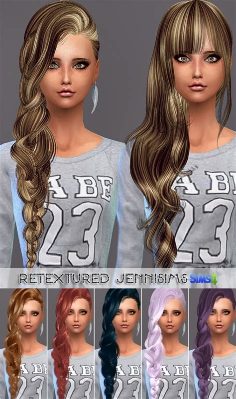 My Sims 4 Blog Elasims Hair Retexture By Jennisims