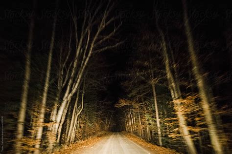 Spooky Road At Night By Stocksy Contributor Itla Stocksy