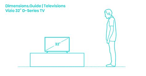 Vizio 32 D Series Tv Dimensions And Drawings Dimensionsguide