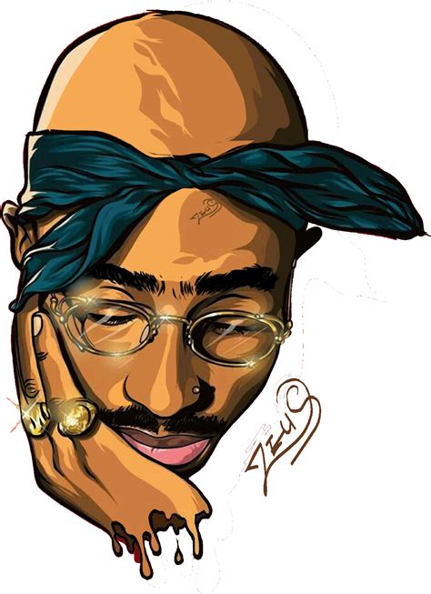Rapper Vector Tupac Shakur Vector Cartoon Tupac Clipart Full Size