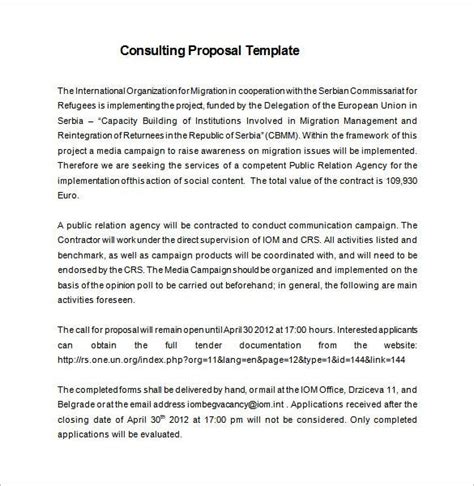 Use this consulting proposal template. Consulting Proposal Template - 18+ Free Word, PDF Format ...