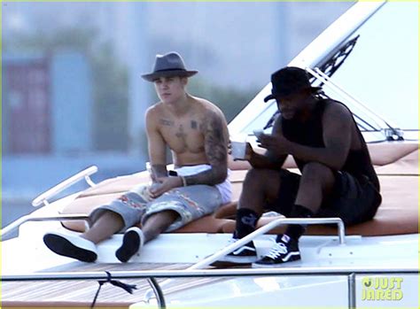 Justin Bieber Goes Shirtless On A Yacht Ahead Of Fourth Of July Photo