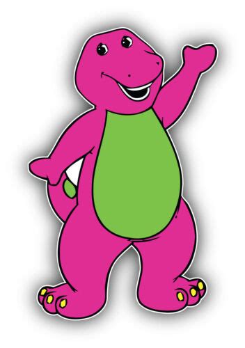 Barney Cartoon Happy Sticker Bumper Decal Sizes Ebay