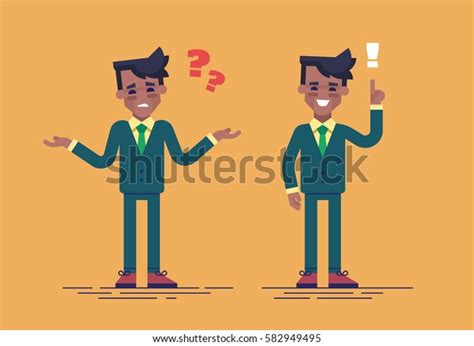 Young Handsome African American Businessman Has Stock Vector Royalty