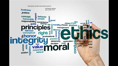 Determinants Of Ethical And Unethical Behavior Youtube