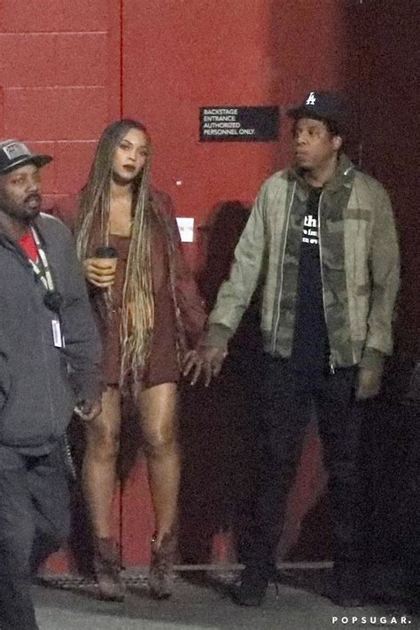 Beyoncé Jay Z Kim And Kanye At Travis Scotts La Concert Popsugar