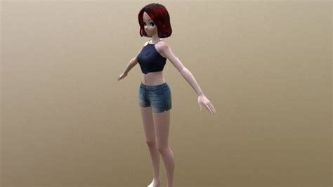 3d Model Misty Rigged Anime Character Vr Ar Low Poly Rigged