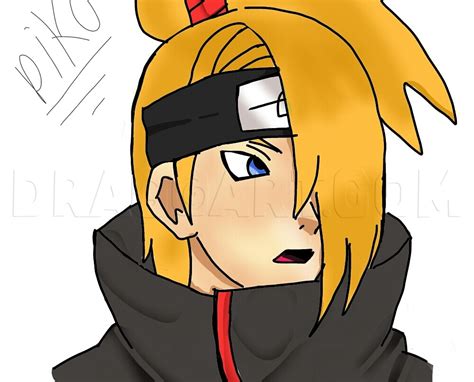 How To Draw Deidara From Naruto Step By Step Drawing Guide By Kung