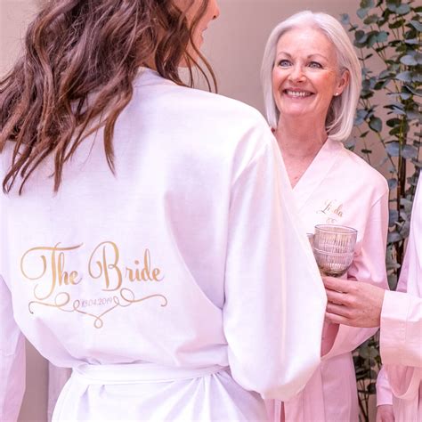 Personalised Wedding Dressing Gown For A Bridesmaid By Sparks And Daughters