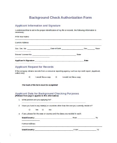 Compare the best background check companies find the best background check companies. FREE 10+ Sample Background Check Forms in PDF | MS Word