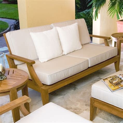 Laguna Teak Sofa With Sunbrella Cushions Westminster Teak