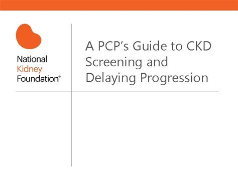 A Pcps Guide To Ckd Screening And Delaying