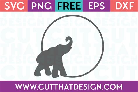 Download Elephant Circle Monogram Frame Design 4 Cut That Design