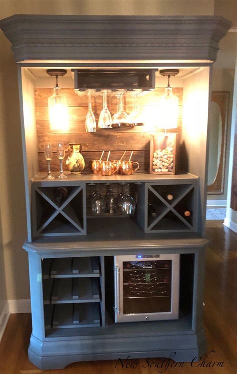 Custom Armoire Bar Cabinet Coffee Station Wine Cabinet Etsy In 2020