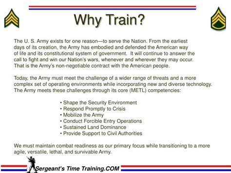 We'll provide an overview and valuable tips for complany level leaders in the u.s. PPT - Sergeant's Time Training.Com PowerPoint Presentation ...
