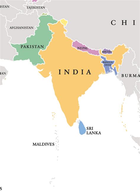 Map Of India And Sri Lanka Maps Of The World