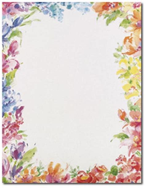 10 Flower Border Design Paper Images Flower Page Border Clip Art Free